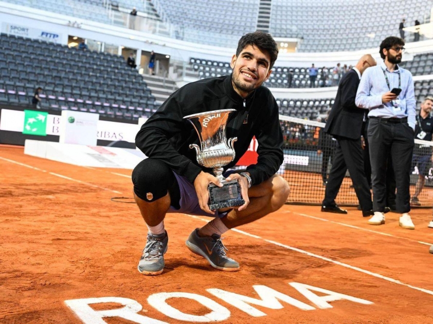 Vô địch Rome Masters 2025, Alcaraz trở lại ngôi số 2 thế giới-636681
