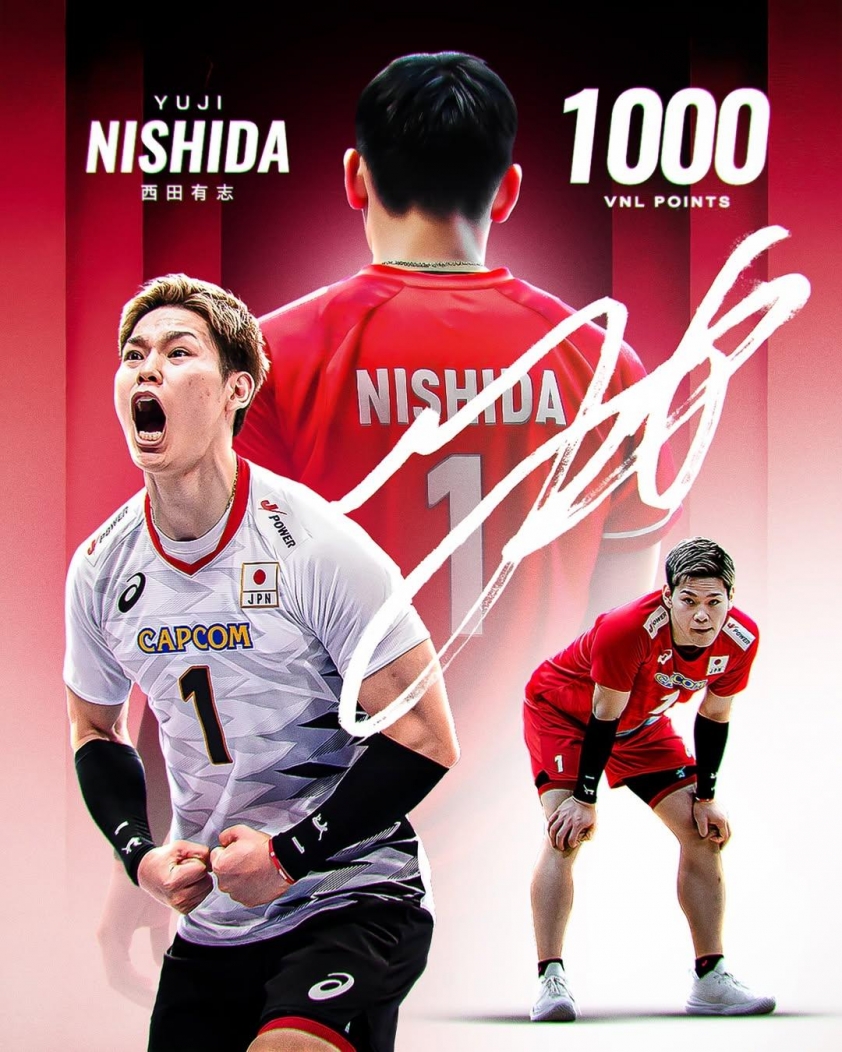 Nishida lập cú đúp cột mốc lịch sử, Nhật Bản toàn thắng tuần 1 VNL 2026 850905