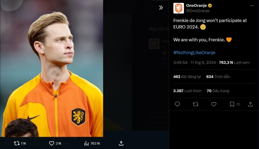 De Jong lên tiếng sau khi bị loại khỏi Euro 2024 478894