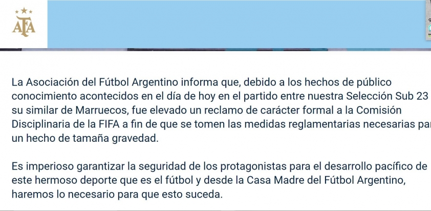 Los Juegos Olímpicos de 2024 están envueltos en un gran escándalo, Argentina toma medidas oficialmente con FIFA 503178