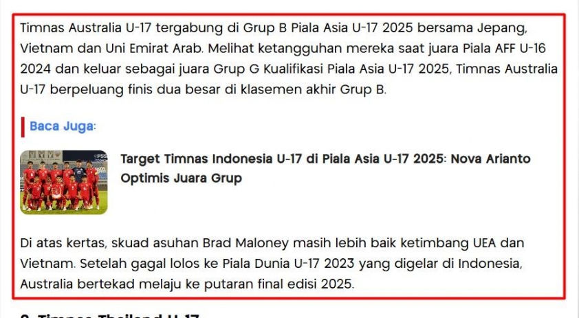 Truyền thông Indonesia đánh giá thấp U17 Việt Nam ở giải châu Á 598770