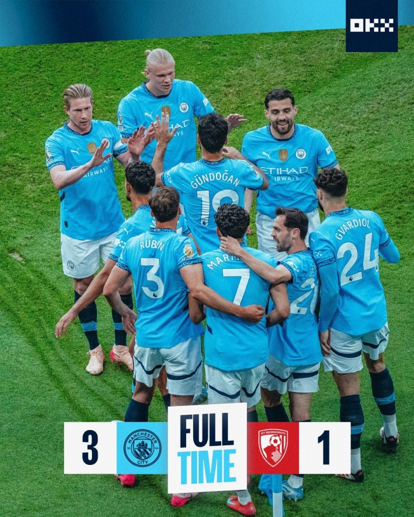 Man City thắng Bournemouth trong trận cầu 2 thẻ đỏ 637628