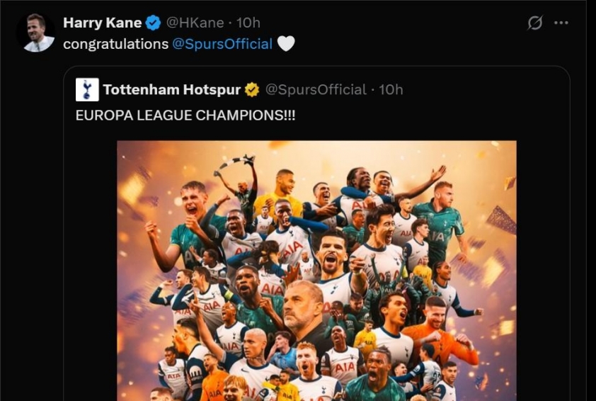 Phản ứng của Harry Kane khi Tottenham phá lời nguyền vô địch 638483