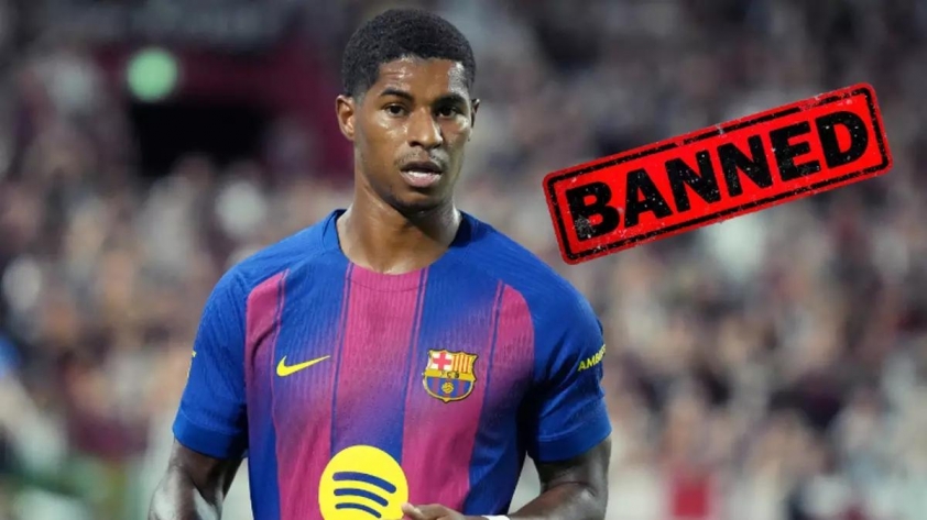 Rashford vẫn không được Barca đăng ký thi đấu (Ảnh: SportBible).