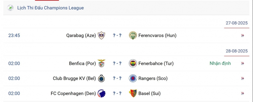 Xác định được 32/36 đội dự Champions League 2025/26, chờ 4 trận play-off 5 Xác định 32/36 đội tham dự Champions League 2025/26, chờ 4 trận chung kết play-off 692877