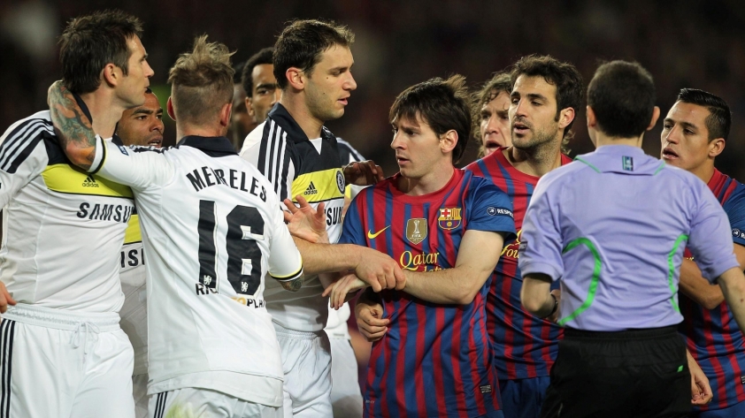 Chelsea kéo sập pháo đài Camp Nou vào năm 2012 (Ảnh: TNT Sports).