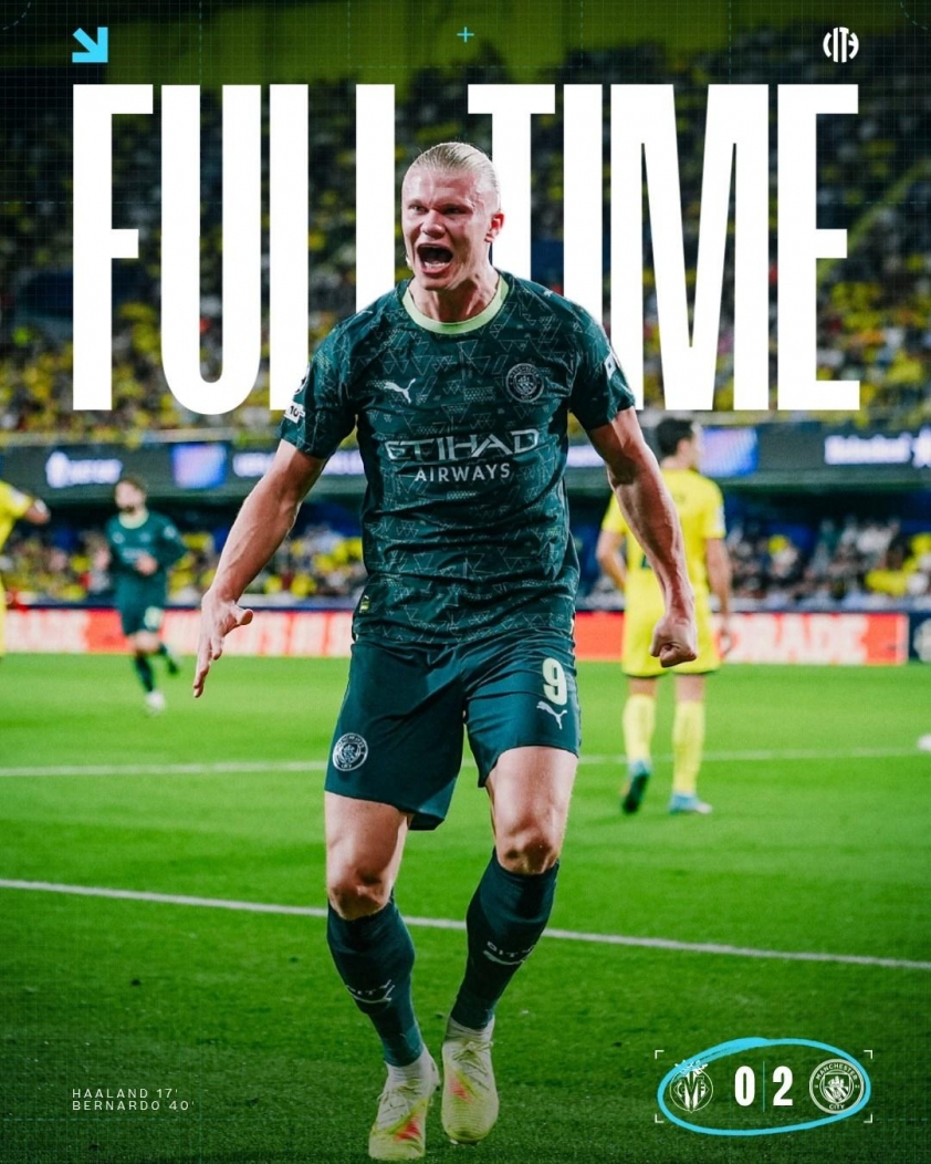 Haaland phát biểu, Man City dễ dàng đánh bại Villarreal 5 Trực tiếp Man City 2-0 Villarreal: Haaland tỏa sáng 726245