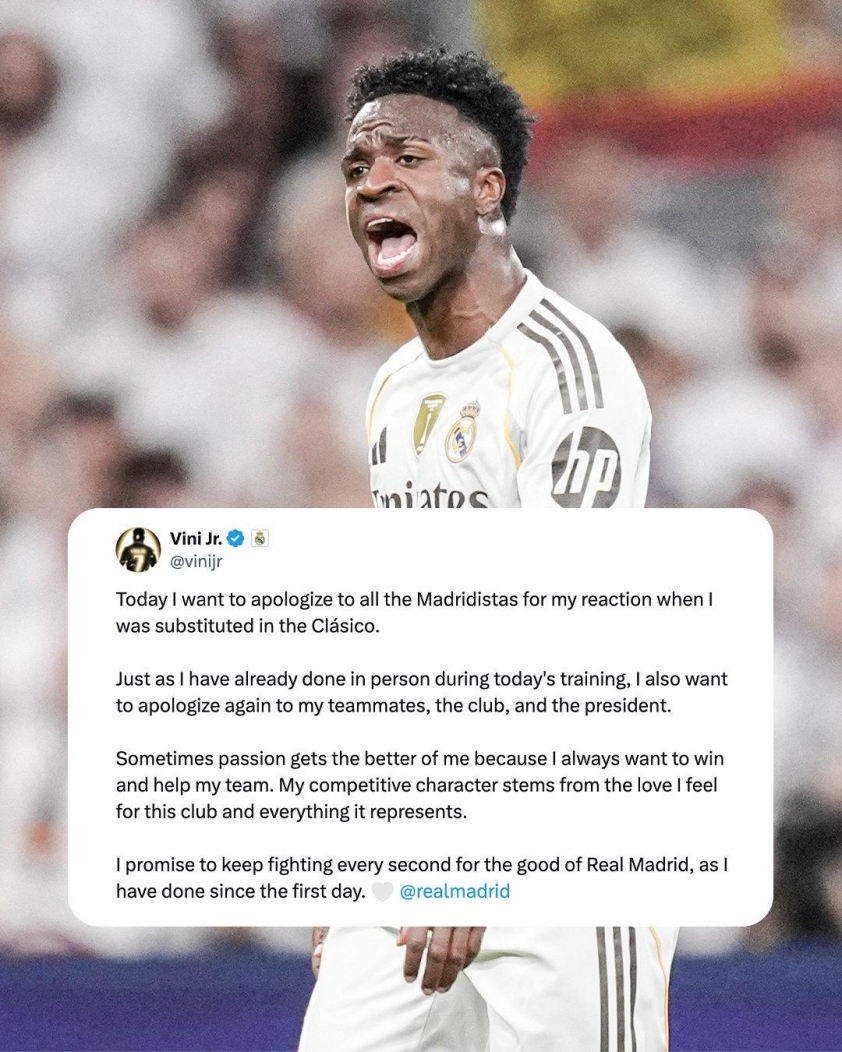 Vinicius cố tình bỏ tên Alonso ra khỏi lời xin lỗi ở trận El Clasico 731115