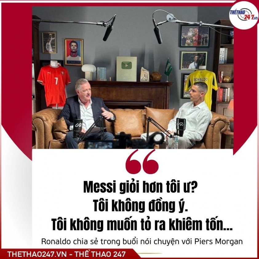 Ronaldo: 'Tôi không đồng ý rằng Messi giỏi hơn tôi' 734053