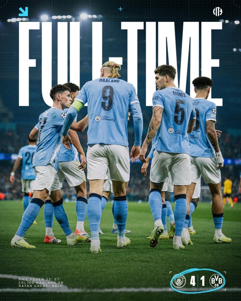 Trực tiếp Man City vs Dortmund, 3h00 hôm nay 6/11 735642