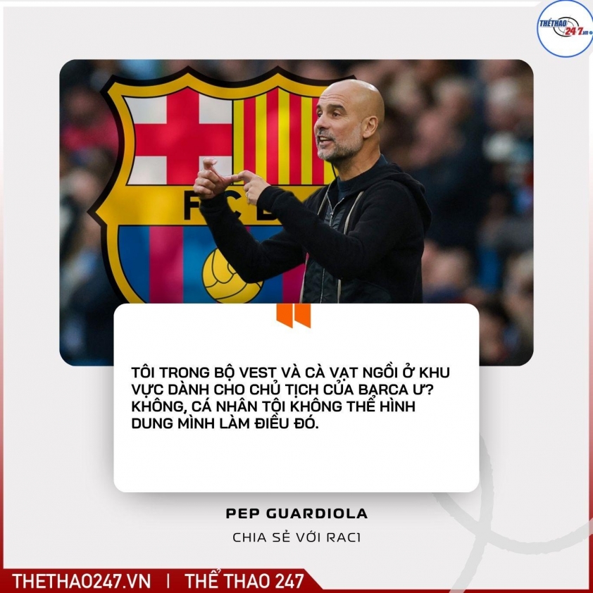 Pep Guardiola chính thức lên tiếng về khả năng trở lại Barcelona 4 CHÍNH THỨC: Pep Guardiola lên tiếng về việc tái xuất Barcelona 743182