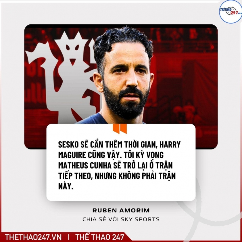 CHÍNH THỨC: Ruben Amorim thông báo tin dữ tại MU 750103