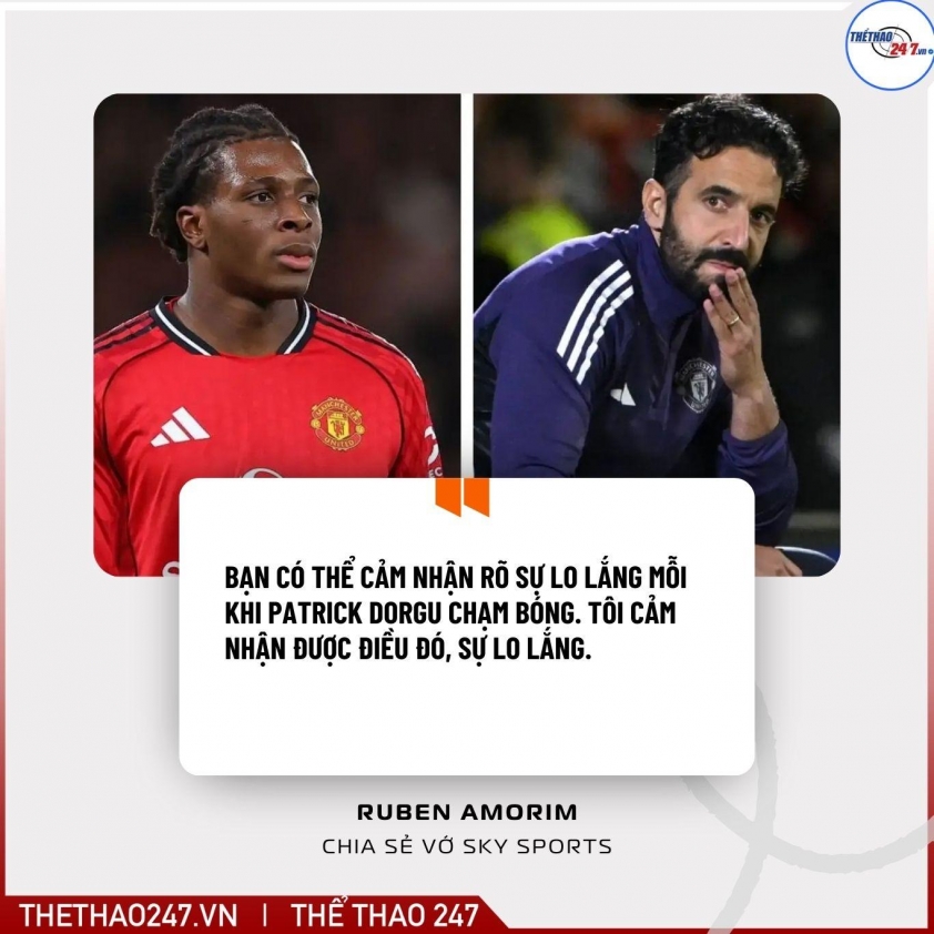 HLV Ruben Amorim 'khó chịu' khi cầu thủ MU chạm bóng 4 HLV Ruben Amorim 'run rẩy' mỗi lần cầu thủ MU này chạm bóng 750932