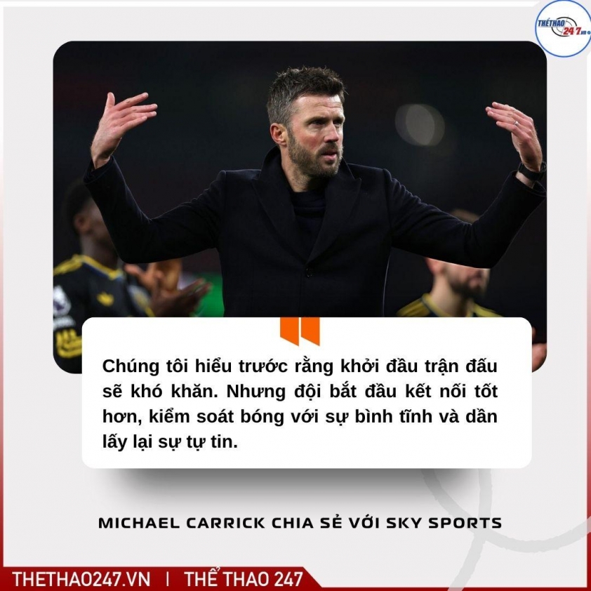 HLV Michael Carrick chỉ thắng bí quyết giúp MU đả bại Arsenal 784940