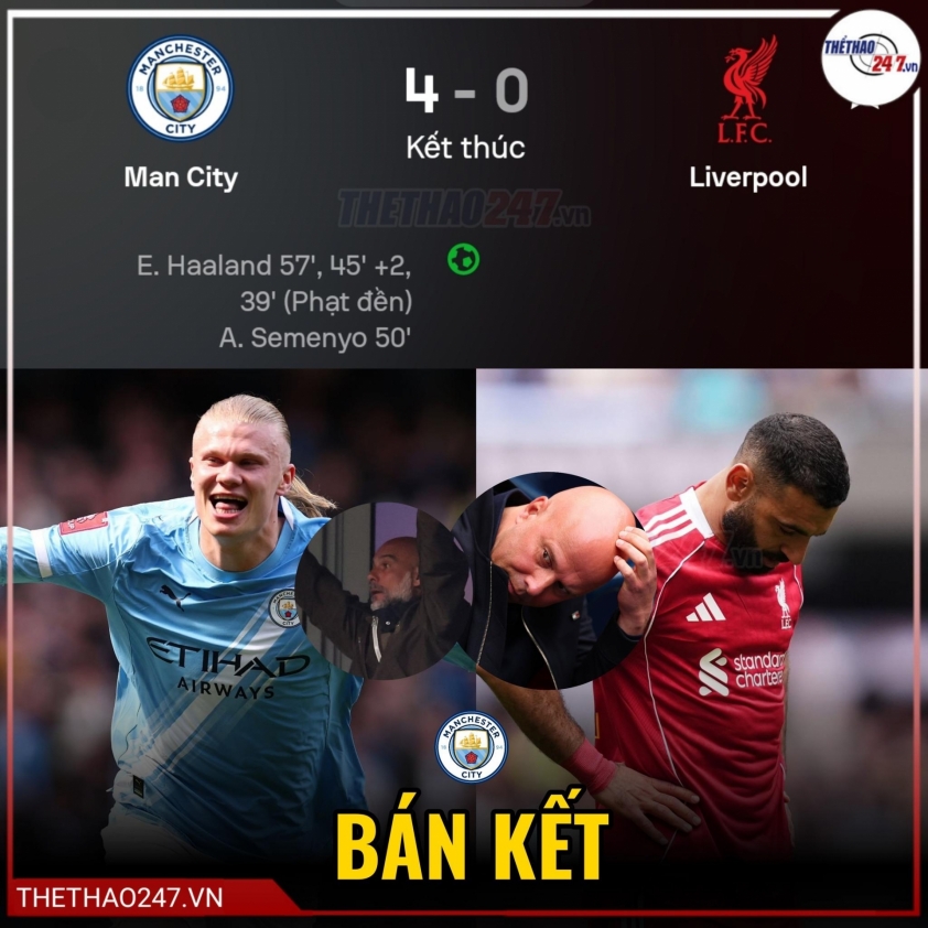 Haaland lập hat-trick, Man City nhấn chìm Liverpool 4 bàn không gỡ 816992