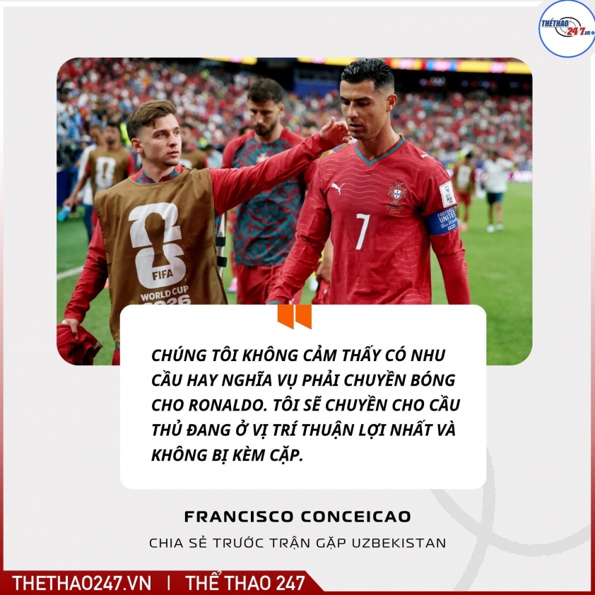 Ngôi sao Bồ Đào Nha: 'Tôi không có nghĩa vụ chuyền bóng cho Ronaldo ở World Cup 2026' 854816