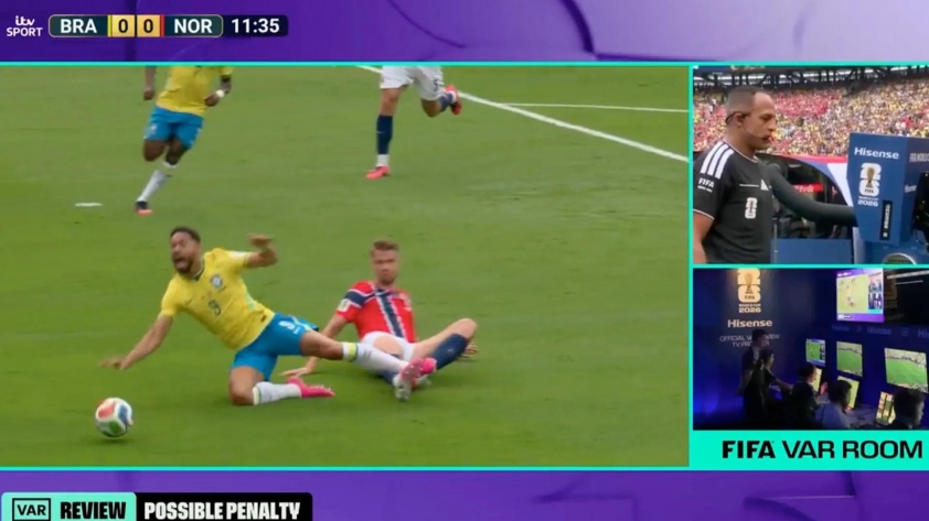 VAR gây bão trong trận thua của Brazil trước Na Uy tại World Cup 2026 862630