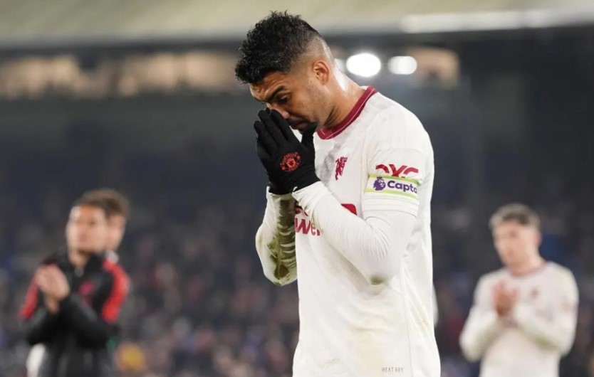 Casemiro and his teammates lost to Crystal Palace on May 7