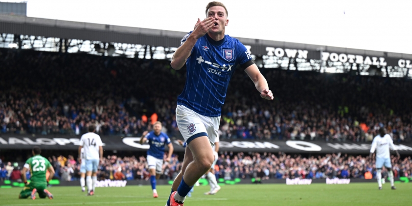 Liam Delap đã gánh vác hàng công Ipswich ở mùa giải trước - Ảnh: Opta