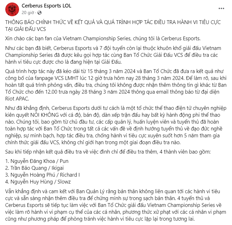 LMHT: Các đội VCS nói gì về 