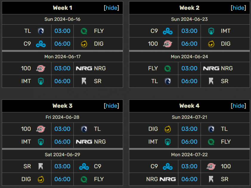 Lịch thi đấu LCS Mùa Hè 2024 LMHT mới nhất 477000