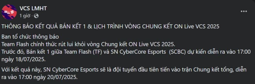 LMHT: Team Flash bỏ giải, fan VCS hoang mang 667142