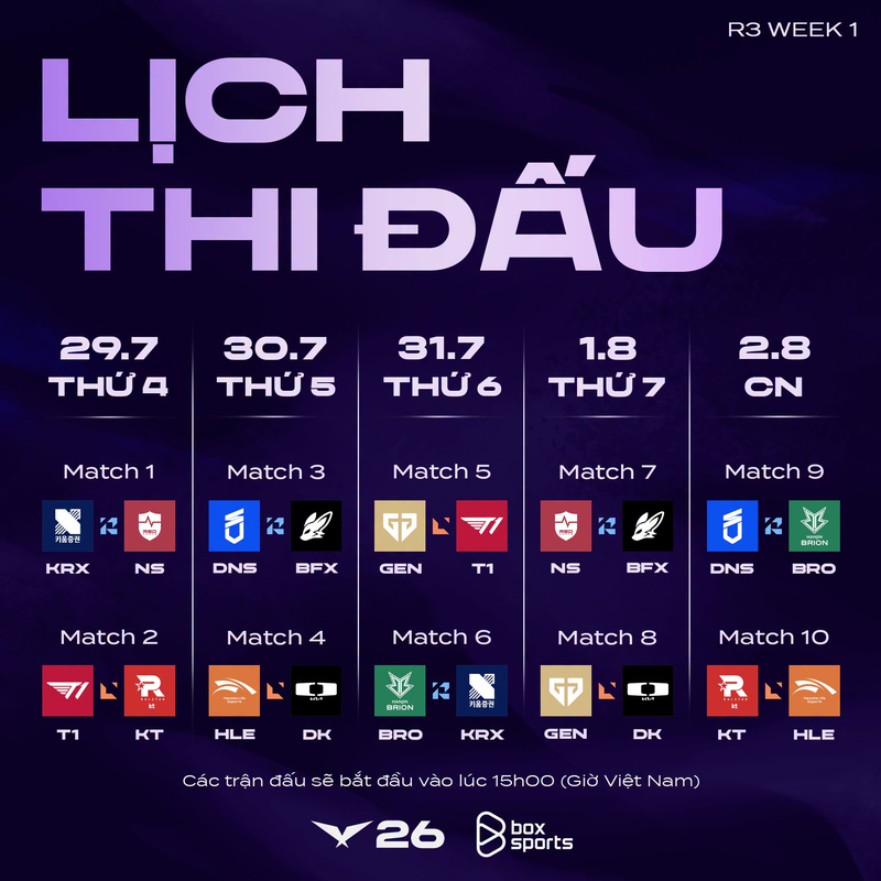 Lịch thi đấu LCK 2026 LMHT mới nhất - Round 3 và 4 875280