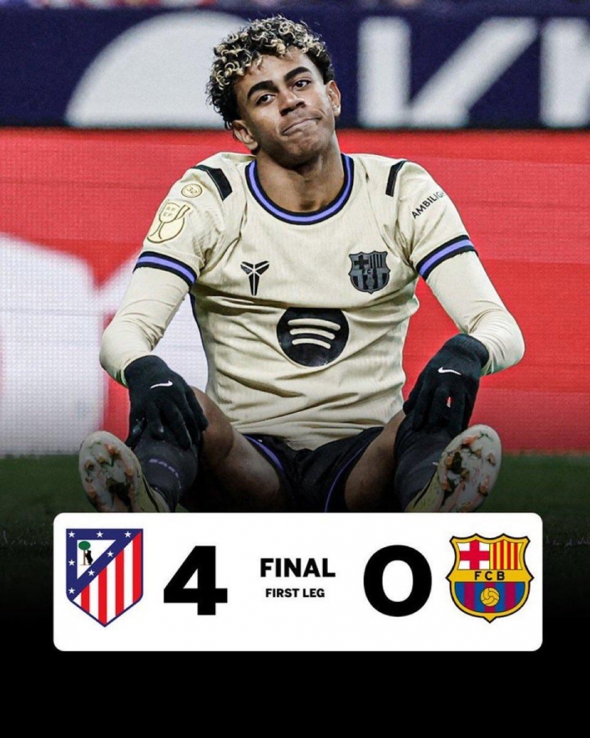 Vinicius "gây bão" khi nghe tin Barca thua 0-4 5 Yamal-bat-luc-trong-tran-thua-soc-cua-Barca-truoc-Atletico-Anh-CitiSportsGHA