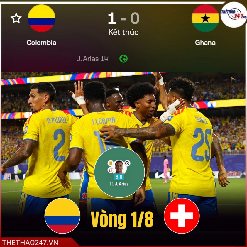 Đả bại Ghana, Colombia hiên ngang thẳng tiến vòng 1/8 World Cup 2026 861946