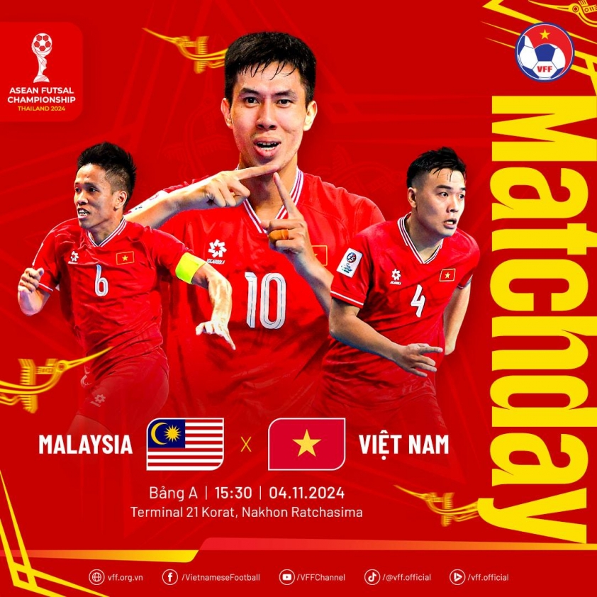 Trực tiếp futsal Việt Nam vs Malaysia, 15h30 hôm nay 4/11 551757