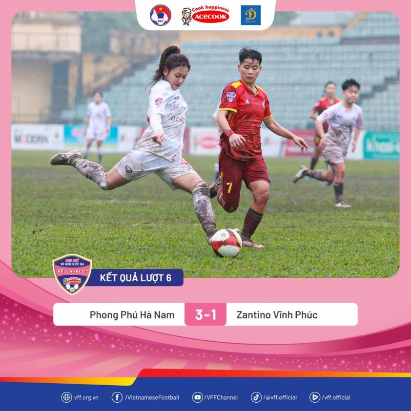 Lượt 6 giải BĐ nữ VĐ U19 QG: Phong Phú Hà Nam vững ngôi đầu 597636