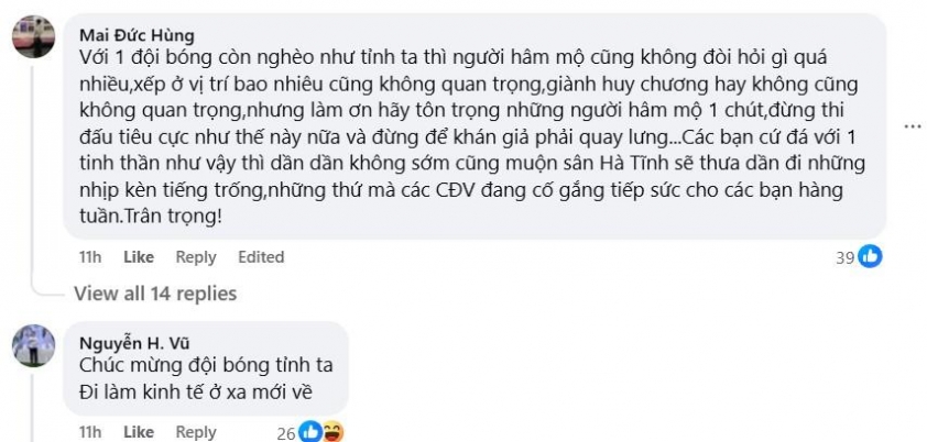 HLV Hà Tĩnh phản pháo ý kiến đá tiêu cực thua 2 đội trụ hạng 641169