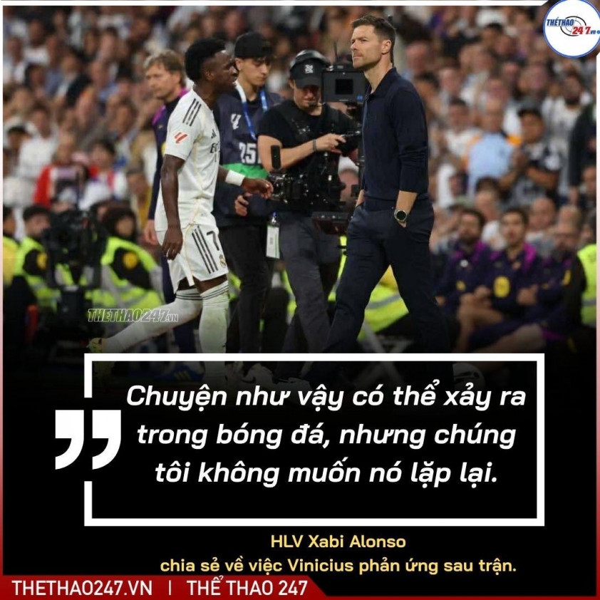 Vinicius và HLV Xabi Alonso