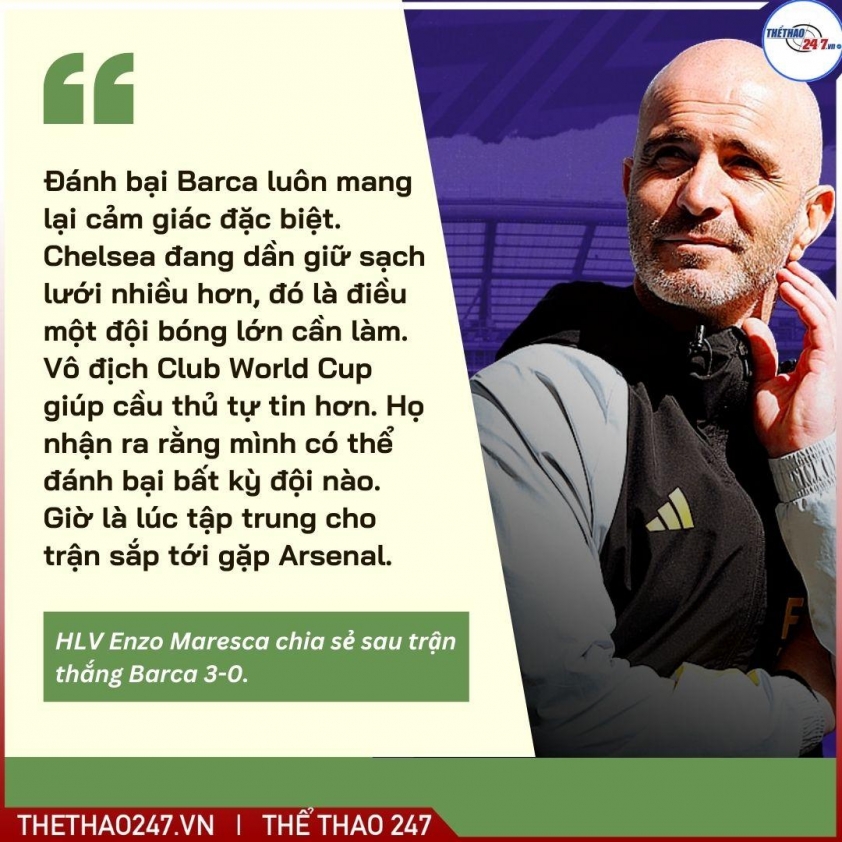 Enzo Maresca: 'Chelsea có thể đánh bại bất kỳ ai, kể cả Arsenal' 748217