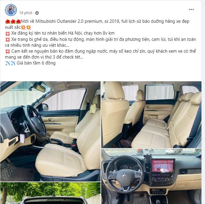 Ngỡ ngàng với giá rao bán của Mitsubishi Outlander 2018 sau 6 năm lăn bánh 520923