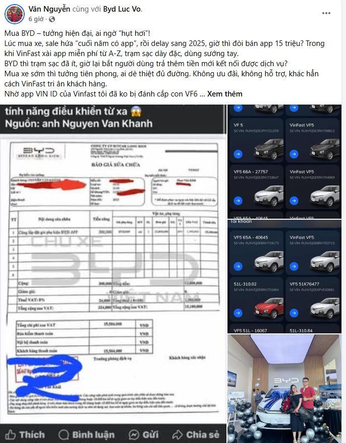 BYD Việt Nam đối mặt với ý kiến trái chiều về mức phí cài đặt ứng dụng điều khiển xe 631267