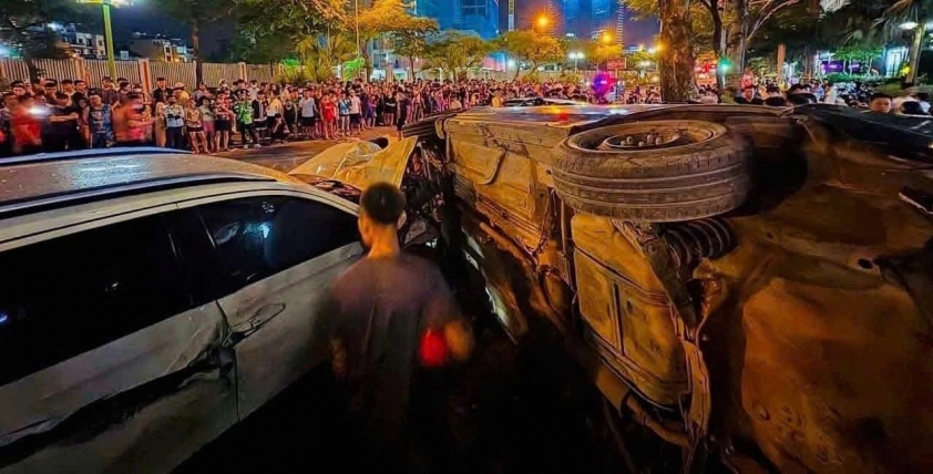 Tạm giữ tài xế gây tai nạn liên hoàn ở Hà Nội, nồng độ cồn vượt 2,2 lần mức