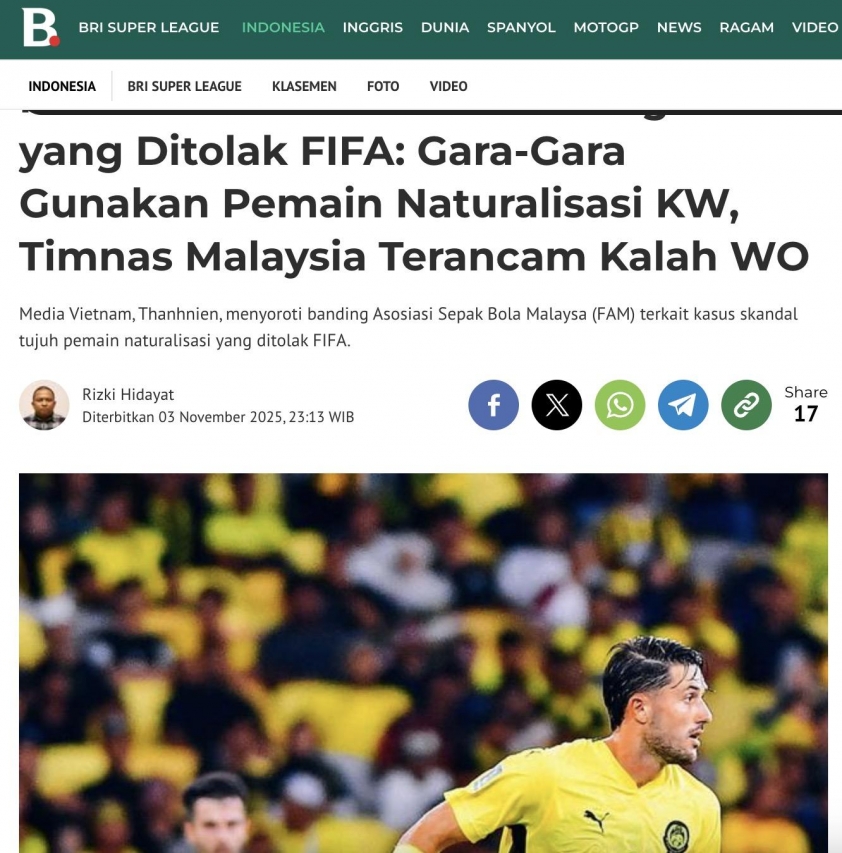 Truyền thông Indonesia phản ứng khi FIFA bác đơn kháng cáo của Malaysia 734165