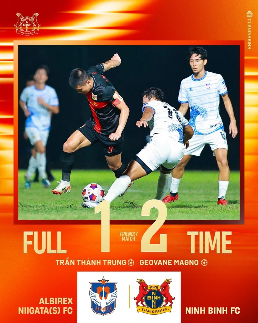 Trần Thành Trung ghi bàn cho Ninh Bình FC