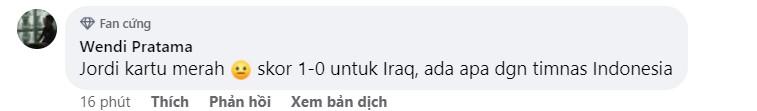 CĐV Đông Nam Á phản ứng bất ngờ khi Indonesia thua đau Iraq 476413