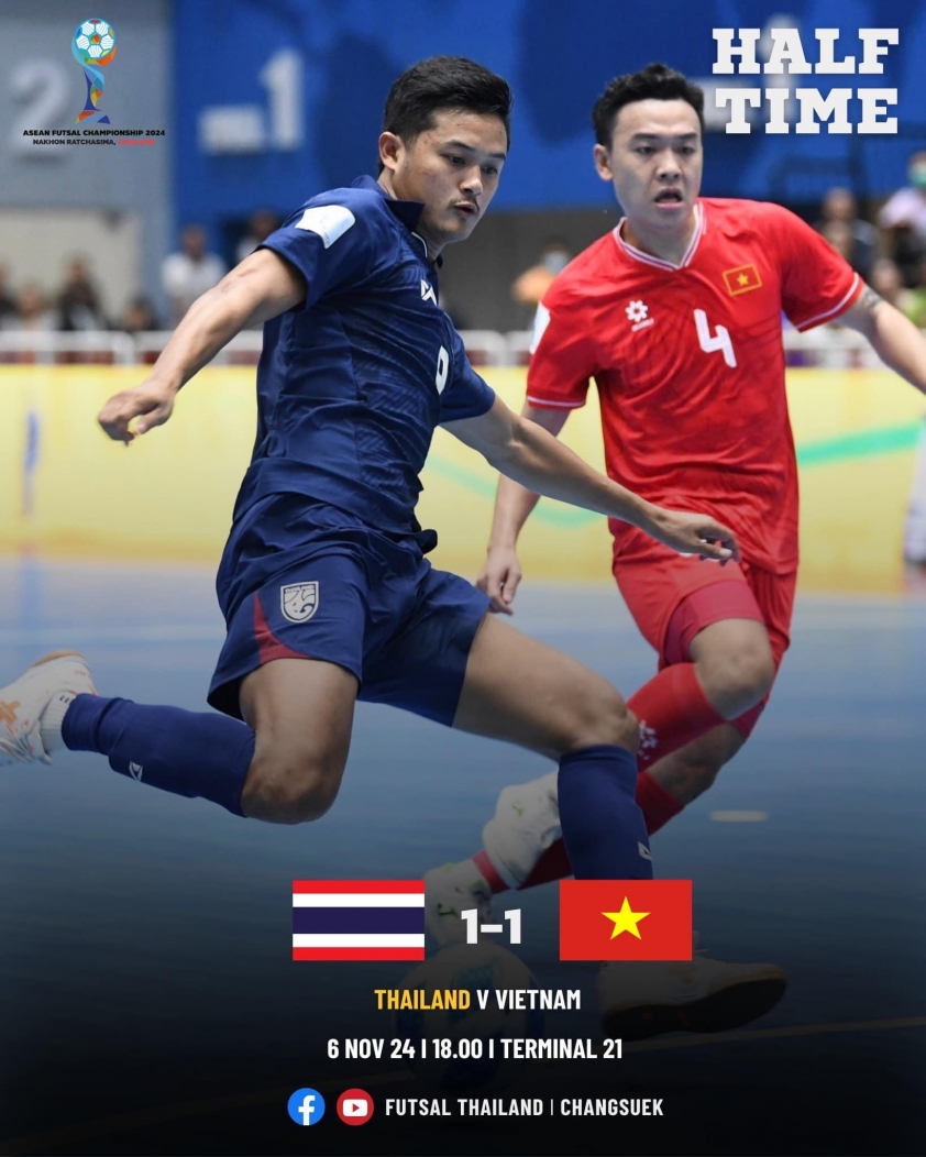 Trực tiếp futsal Việt Nam 1-1 Thái Lan: Đôi công hấp dẫn 552889