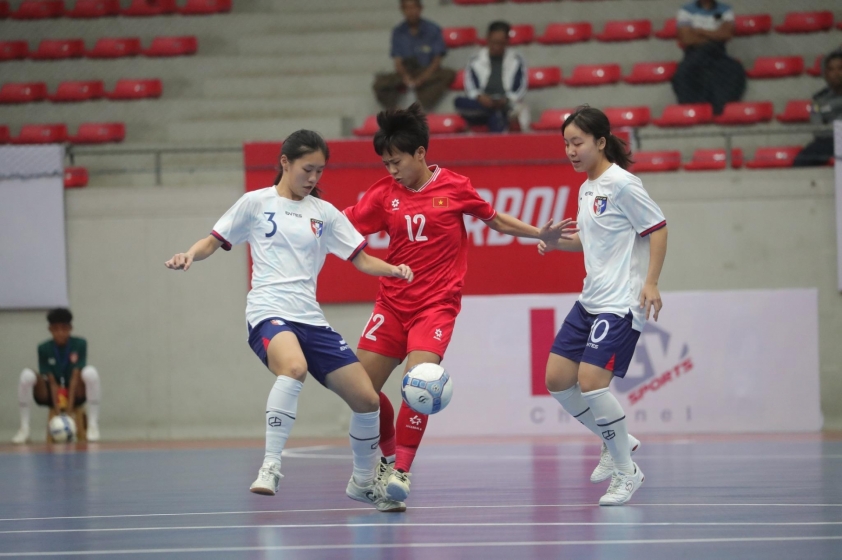 ĐT futsal nữ Việt Nam có trận hòa khó khăn trước Đài Bắc Trung Hoa