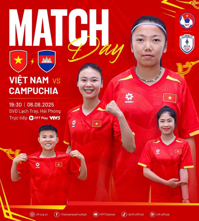 Trực tiếp nữ Việt Nam vs nữ Campuchia, 19h30 hôm nay 6/8 679221