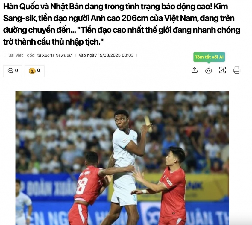 Báo Hàn Quốc sợ tiền đạo cao nhất thế giới nhập tịch Việt Nam 685465