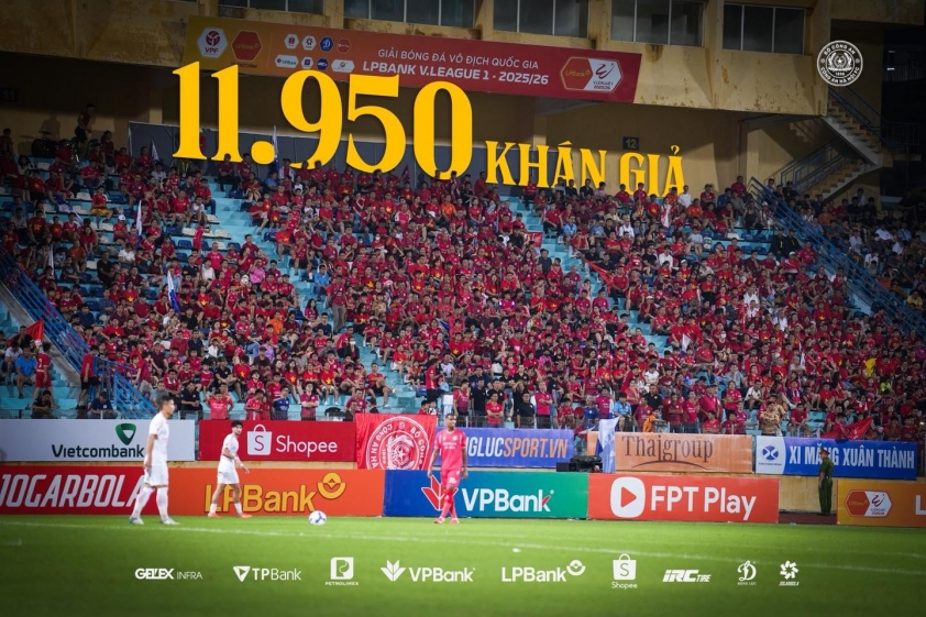 Sân Hàng Đẫy đứng đầu về lượng khán giả tại vòng 1 V-League