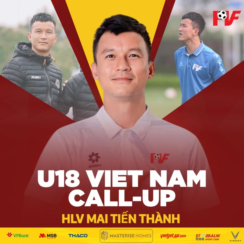 HLV đầu tiên của tuyển Việt Nam được xác định là ai? 4 HLV Mai Tiến Thành lên tuyển U18 Việt Nam