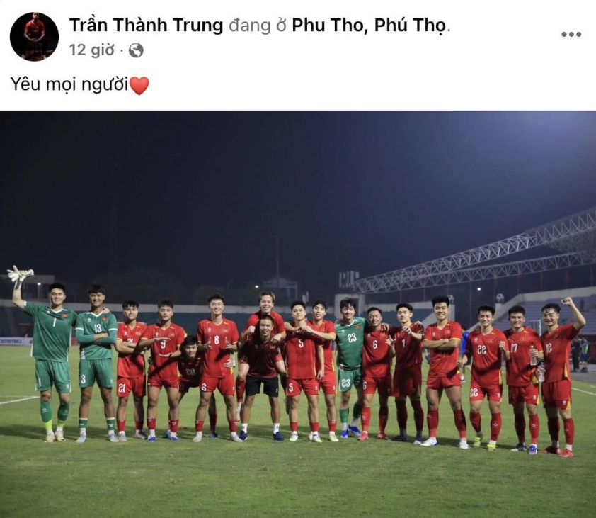 Trần Thành Trung chào tạm biệt U23 Việt Nam