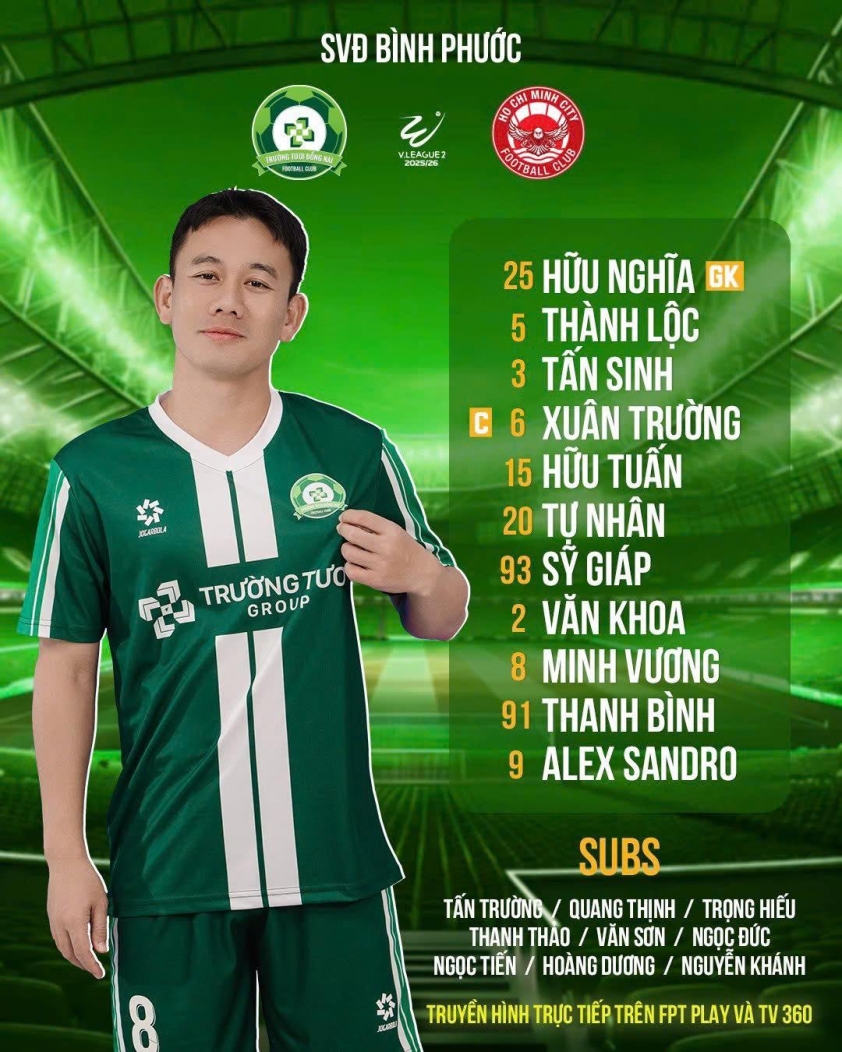 Trực tiếp Trường tươi Đồng Nai vs TP.HCM, 18h00 hôm nay 20/9 708168