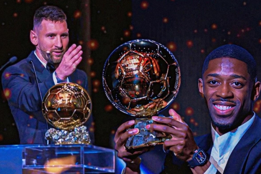Vừa giành QBV, Dembele cân bằng luôn thành tích với Messi-709309