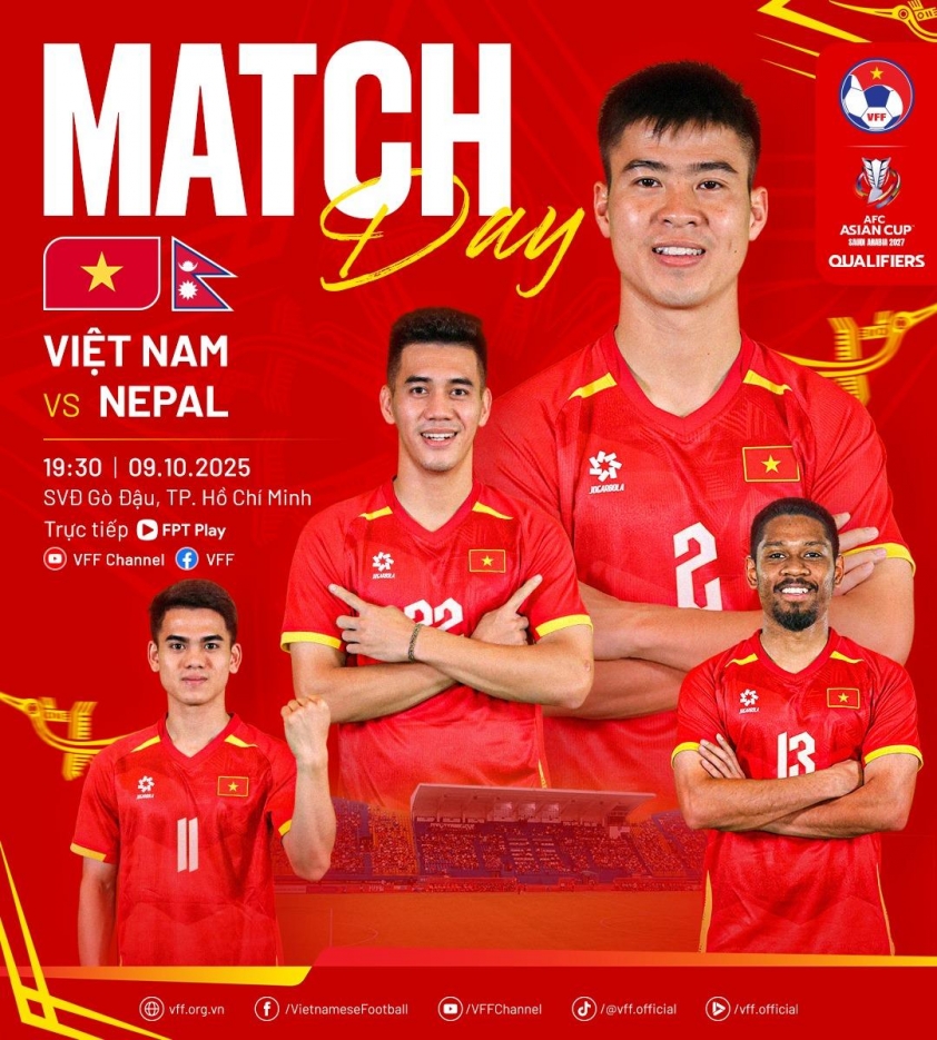 ĐT Việt Nam bất ngờ tụt hạng FIFA trước trận gặp Nepal 719033